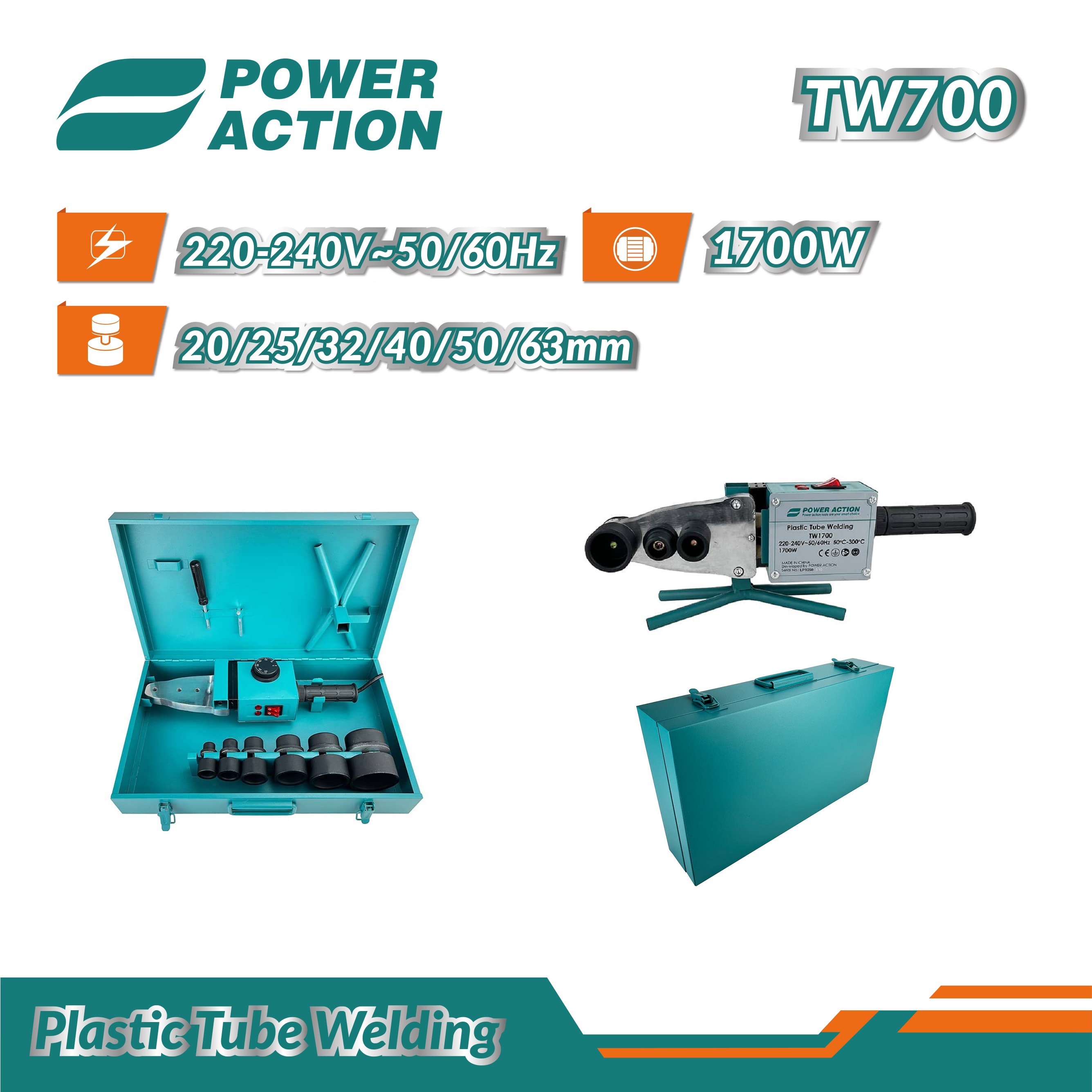 اتو لوله 1700 وات  پاور اکشن با کیف